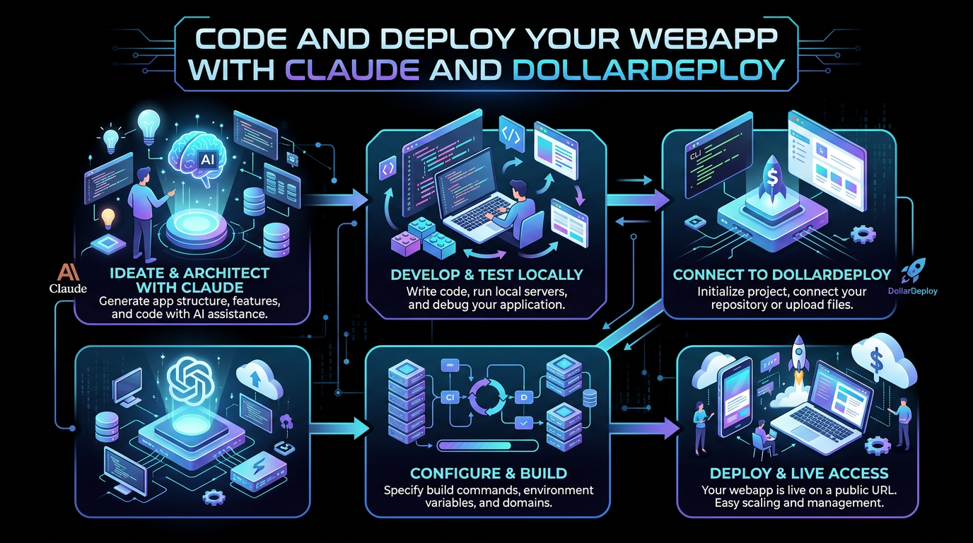 Code and deploy your webapp with Claude and DollarDeploy