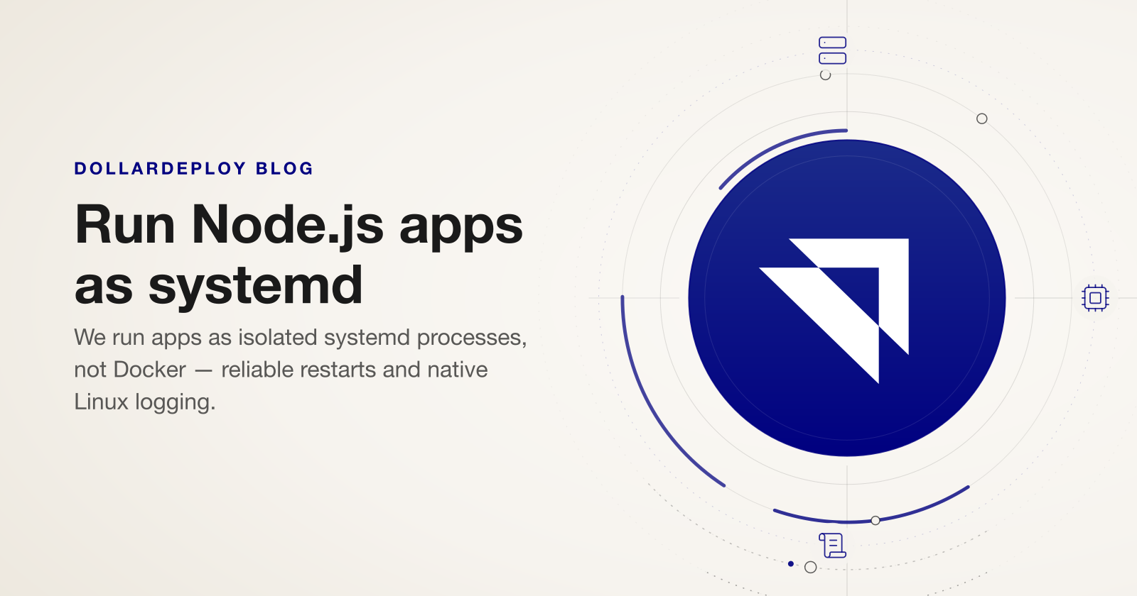 Running NodeJS apps as systemd processes