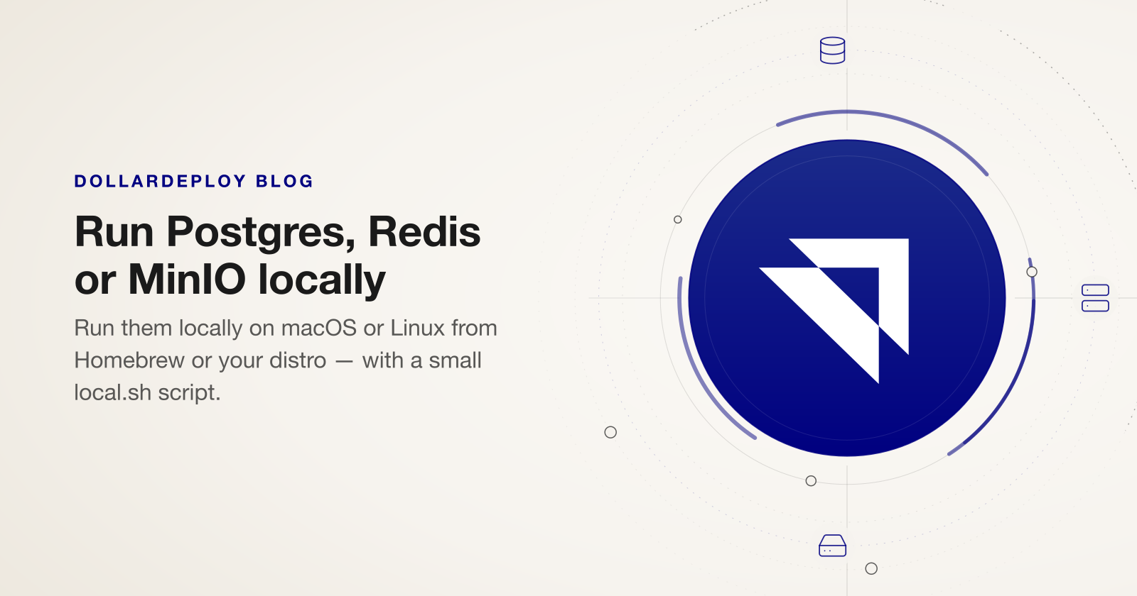 Running Postgre, Redis or Minio locally