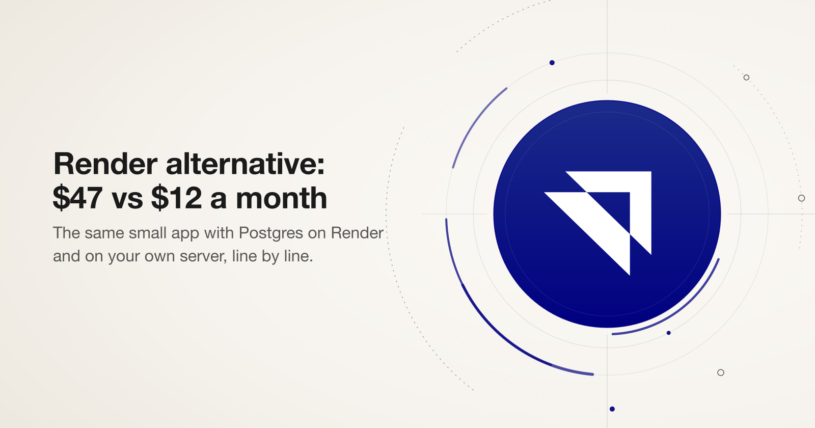 Render alternative: the same small app for $12 a month instead of $47